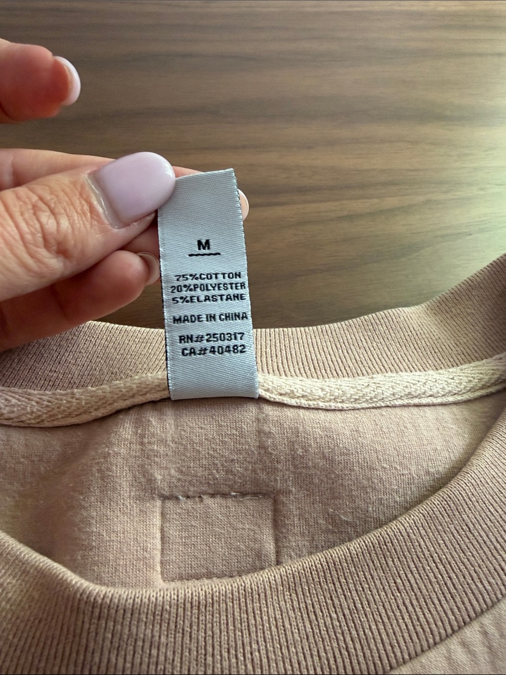 Varley Women’s Cream-Pink Crewneck Sweater with Gold Button Detail - Picture 3 of 4